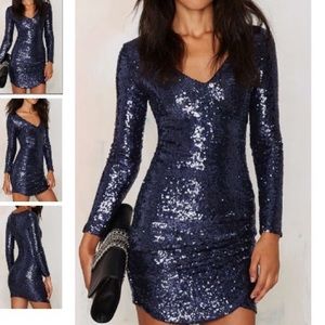 Blue Sequins Dress (NEW)